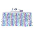 thumbnail image 1 of 6 Ft Curly Willow Table Skirt Birthday Wedding Tulle Table Skirt, 1 of 7