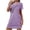 Purple, variant on Birdeem Nightgowns for Women Womens Oversized Short Nightgown Fashion Chest Print Short Sleeve Nightdress