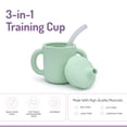thumbnail image 3 of Melii 3-in-1 Silicone Sippy Cup for Babies and Toddlers, 5.4 oz / 160 ml, 3 of 4
