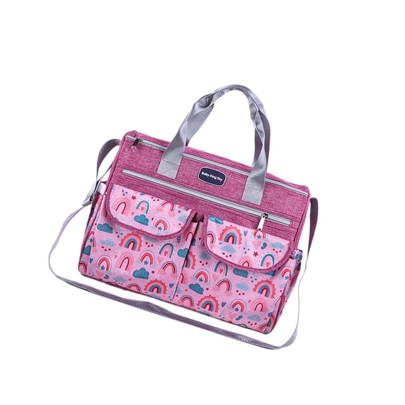 Lipstore Sac Fourre-Tout pour Couches Poches Intérieures à Glissière Voyage Grande Capacité Sac à Langer Rouge P