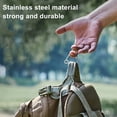 thumbnail image 3 of Visland Outdoor Stainless Steel Triangle Carabiner Heavy Duty Portable Multi-function Camping Hiking Fishing Triangular Hanging Buckle Snap Hook, 3 of 7