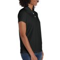 thumbnail image 3 of Hanes Womens Sport Cool DRI Performance Polo, M, Black, 3 of 5