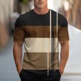 thumbnail image 1 of Weiqiqre T Shirts for Man Short Sleeve Tee Color Block Crew Neck Pullover Casual Basic Shirts, 1 of 4