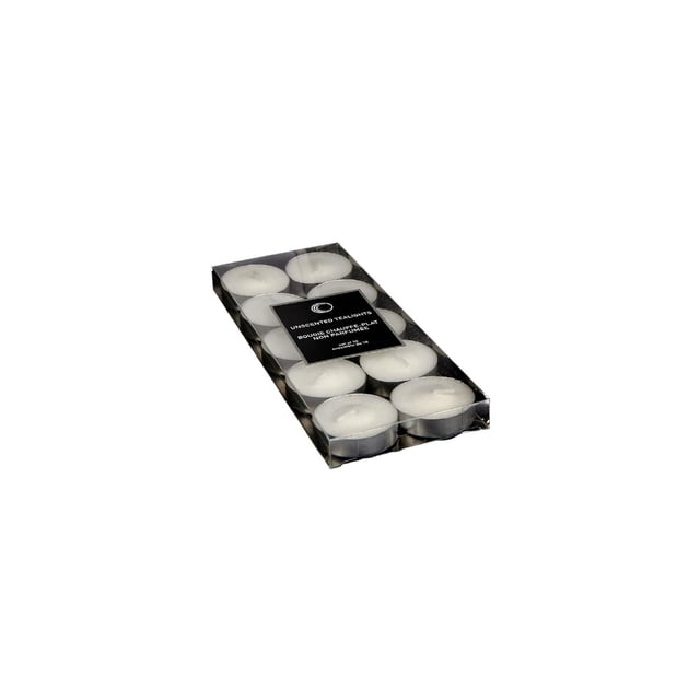 Lot de 10 Chauffe-Plats Non Parfumés (Blanc) (24/présentoir) - Ensemble de 2 avec Dix Bougies Chauffe-Plat Rondes en Cire Blanche dans un Plateau en Plastique Transparent, Disposées en Deux Rangées de Cinq, avec Mèches et Conçues pour la Déco de la Maison et à Utiliser avec des Brûleurs à Huile pour Diffuser le Parfum.