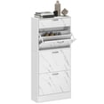 thumbnail image 1 of HOMCOM Armoire à Chaussures avec 3 Tiroirs Basculants, Armoire de Rangement pour Chaussures Étroite, Blanc, 1 of 10