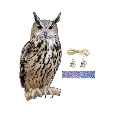 GROWTH TANK Fake Owl Decoration Bird Scarer Fake Owl Statue Decoy Owl to Keep Birds Away for A