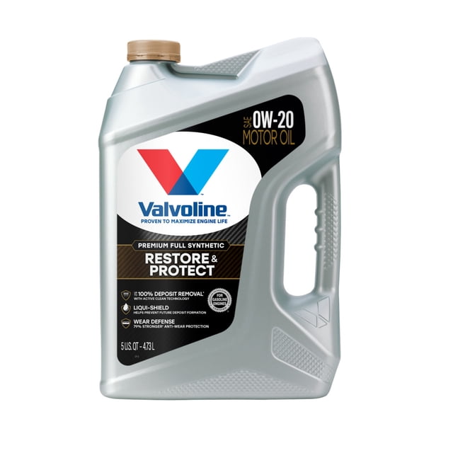 Valvoline Restore & Protect Huile de Moteur Entièrement Synthétique 0W-20 5 QT