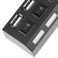 thumbnail image 2 of Riwcyla JDL,A7 HUB USB Hub 7 Port USB 2.0 Independent Switch Indicator High Speed Ultra Slim Splitter Hub with USB Cable for Desktop Notebook USB Digital U Disk USB Keyboard and more, 2 of 6