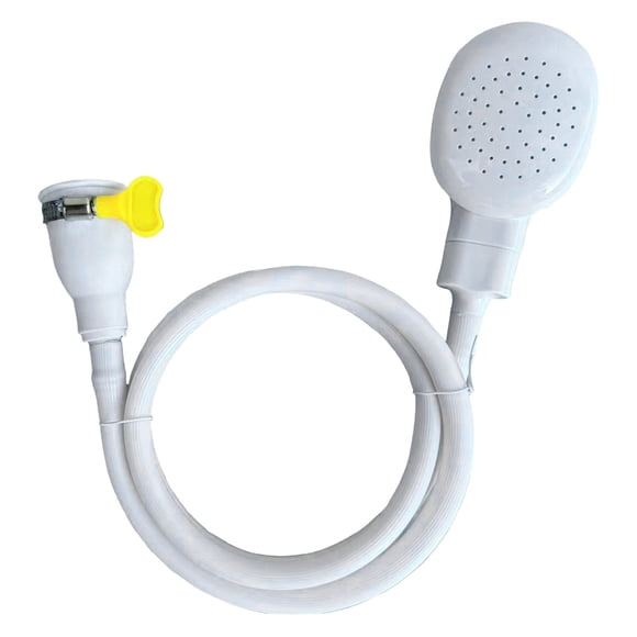 1 Pcs Sink Spray Rubber Hose,Portable Sink Hose Faucet Sprayer,Sink Hose Attachment for Faucet,Shampoo Sprayer,Handheld Faucet Shower Head Spray for Bathing Pet,Washing Hair,Rinsing Vegetables,White