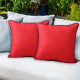 thumbnail image 1 of 2-Pack Indoor/Outdoor Decorative Pillows, Red 18" x 18", 1 of 3