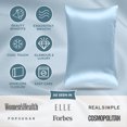 thumbnail image 4 of Bare Home Satin Pillowcase Set - Luxury Pillowcases - Soft and Smooth - Breathable - Envelope Closure - Queen, Light Blue, 4 of 8