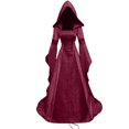 thumbnail image 3 of Penkiiy Robes d'Invité de Mariage pour Femmes Robe de Sorcière Médiévale pour Femmes Grande Taille Robe de Cour Renaissance à Capuche Robe Gothique Longueur au Sol Robe Rouge, 3 of 9