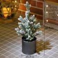 thumbnail image 2 of Flocking artificial Christmas tree, desktop cedar Christmas tree, indoor Christmas decorations, 2 of 5