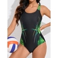 thumbnail image 3 of Charmo Womens One Piece Sport Swimsuits High Cut Bathing Suits Adjustable Straps Athletic Competition Racing Swimwear, 3 of 7