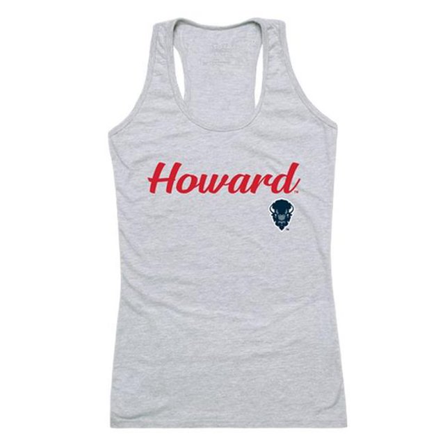 W Republic 557-171-HGY-05 Howard University Womens Script Tank Top, Heather Gray - 2XL