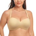 thumbnail image 2 of Wingslove Women's Strapless Full Figure Bra Underwire Multiway Contour Plus Size Bra Nude 38B, 2 of 16