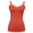 thumbnail image 1 of Womens Lace Trim Camisoles - Coral, 1 of 2