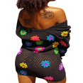 thumbnail image 4 of Women Two-Piece Clothes Set Floral Sleeveless Crop Tops And Knitted Skirt, 4 of 6