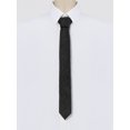 thumbnail image 2 of INSPIRE CHIC Men's Self-Tied Solid Color Formal Slim Ties Black, 2 of 5