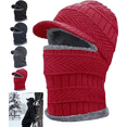 thumbnail image 1 of Tuque de Protection Intégrale, Tuque Chaude de Cyclisme et de Ski Masque d'Hiver Tuque de Protection Intégrale pour Hommes Femmes, Tuque 2 en 1 avec Foulard et Masque, 1 of 8