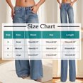 thumbnail image 3 of KIHOUT Women's Wide Leg Jeans Low Rise Strechy Raw Button Casual Loose Solid Denim Pants with Pockets, 3 of 9