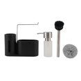 thumbnail image 2 of Dishwashing Liquid Dispenser Set, Unique Rusts Resistant Easy To Wash Dish Soap Dispenser Set Storage Rack Space Saving  for Sundries, 2 of 7