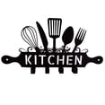 thumbnail image 1 of Clearance! Delayuji Hooks for Hanging Personalized Family Kitchen Name Sign Custom Monogram Letter with First Last Name Split Letter Name Sign Wall Art Decor One Size Black, 1 of 7