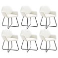 thumbnail image 1 of vidaXL Dining Chairs 6 pcs Cream Fabric, 1 of 5