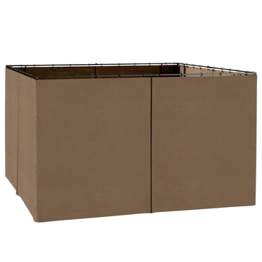 Outsunny 10' x 12' Gazebo Replacement Sidewall Set, 4 Panels, Brown
