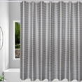 thumbnail image 4 of shyuyusa Gray Grid Shower Curtain Waterproof Fabric For Bathroom Partition And Daily Use, 4 of 6