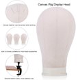 thumbnail image 3 of Qiilu 3 Sizes Canvas Head Wig Model Making Mannequin Head Hat Headwear Cap Display Manikin Model, Wig Display Head, Mannequin Model, 3 of 6