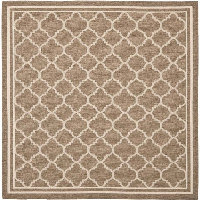 Safavieh Courtyard Brown Indoor Outdoor Rug - Square 7'10"