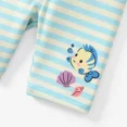 thumbnail image 4 of Disney Princess Girls Ruffled Graphic Tee Stripped Leggings Shorts 2 Pieces Summer Outfits Set Sizes 2-6, 4 of 5