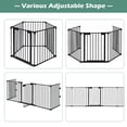 thumbnail image 4 of Costway Clôture de Foyer, Clôture de Sécurité, Grille de Foyer, BBQ, Grille de Feu en Métal, pour Animaux, Noir, 4 of 10