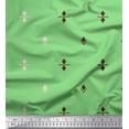 thumbnail image 2 of Soimoi Green Rayon Fabric Butidar Jamdani Decor Fabric Printed Yard 42 Inch Wide, 2 of 2