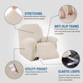 thumbnail image 2 of Super Stretch Recliner Couch Covers Chair Cover Form Fitted Non Slip Reclining Slipcovers for Standard Large Recliner, Soft Thick, 2 of 7