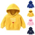 thumbnail image 3 of Zwiiyzr 2025 Chandails à Capuchon pour Tout-Petits Fille et Garçon de 3 à 8 Ans Chandail Décontracté à Manches Longues Hauts Imprimés Jaune, 3 of 3