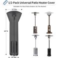 thumbnail image 3 of Housse Imperméable pour Chauffe-Terrasse Extérieur, avec Fermeture Éclair et Sac de Rangement, 89H x 33D x 19B Pouces, Ronde Noire, 3 of 4