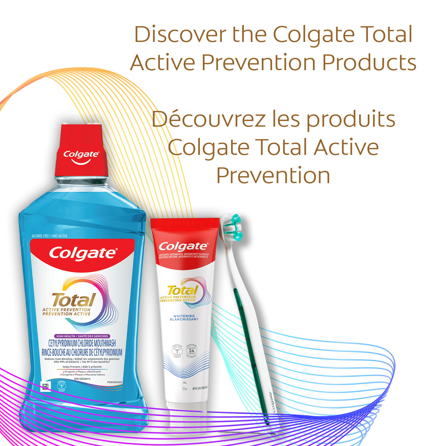 Rince-bouche Colgate Total Gencives saines sans alcool, menthe, 1 l