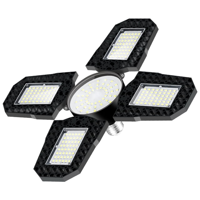 Leds LED Garage Light E27 Folding Transformer Garage Light 100W High Power Waterproof Industrial Lighting Canopy Light Quad Leaf