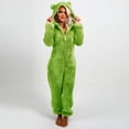 thumbnail image 1 of zanvin Pyjama une-Pièce Chaud en Molleton pour Femme, Combinaison à Capuche en Peluche à Manches Longues pour l'Hiver, Vert, TG, 1 of 6