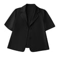 thumbnail image 1 of Women's Solid Color 3/4 Sleeve Casual Suit Jacket Cardigan for Spring and Summer, 1 of 4
