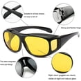thumbnail image 2 of UV400 Night Vision Goggles Fit Over Prescription Glasses Wrap Arounds Sunglasses Driving Protection, 2 of 5