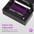 thumbnail image 3 of JP-CC430 High-Speed Direct Thermal Label Printer with 203 DPI Resolution, 180mm/s Printing Speed, Supports 26-118mm Media Width, USB Connectivity, U-Disk Included, 100-240V US Plug, White, Compatible, 3 of 7