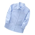 thumbnail image 2 of Girls Uniform Tops Long Sleeve Solid Button-Down Uniform Oxford Shirt 2-14 Years, 2 of 4