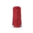 thumbnail image 3 of BLISSFUL STEP Women's Boots Pointed Toe Block Heel Chelsea Ankle Boots Red 5.5, 3 of 8