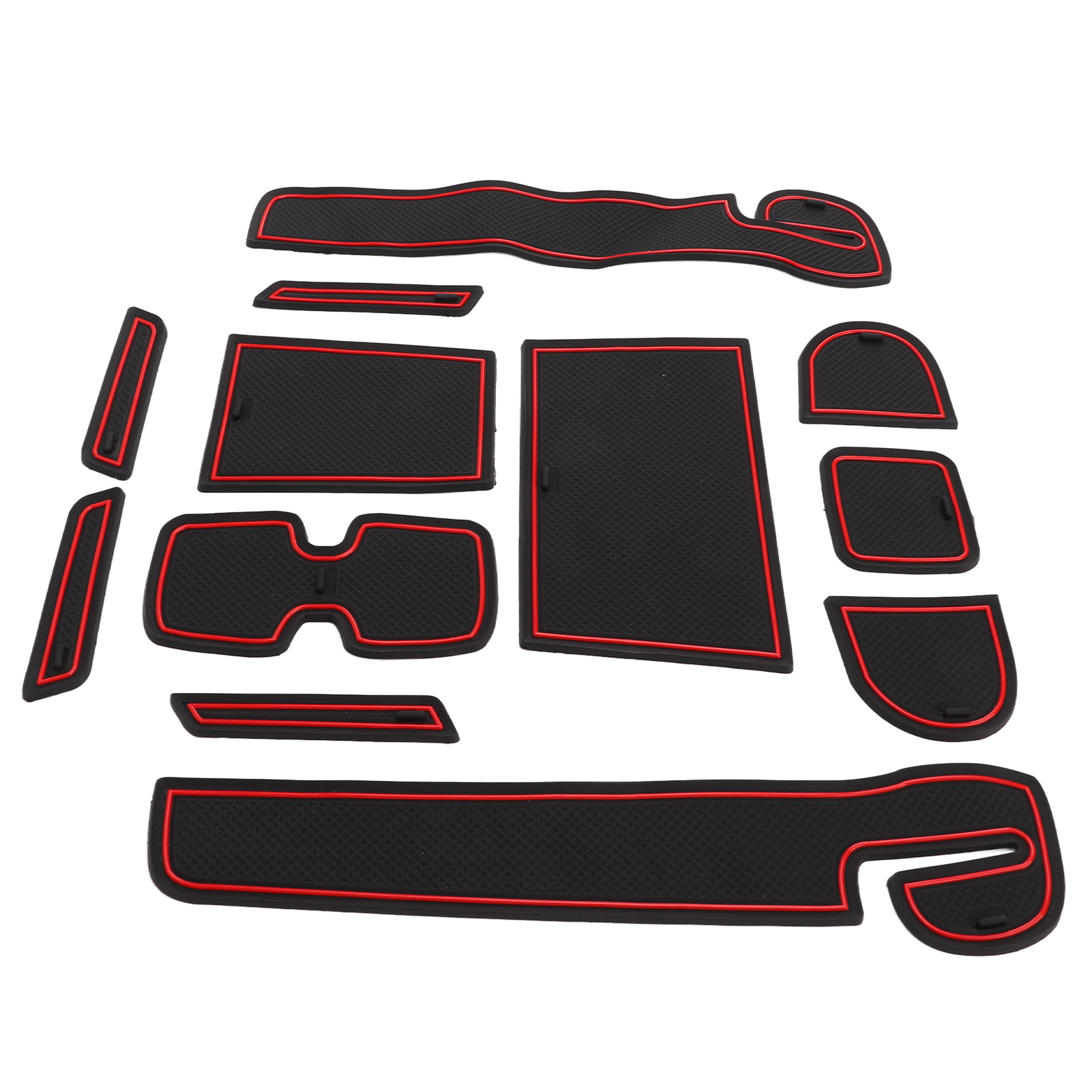 Doublures de Console avant, Tapis de Console Centrale Antidérapants Flexibles 12 Pcs PVC pour Voiture