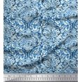 thumbnail image 1 of Soimoi Polyester Crepe Fabric Leaves & Floral Batik Print Fabric by Yard 52 Inch Wide, 1 of 3