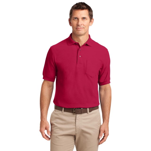 Port Authority Polo en Soie pour Hommes avec Poche. K500P