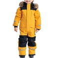 thumbnail image 1 of KIHOUT Kids Girls Boys Colorful Siamese Snowsuits Ski Suits Jackets Winter Jumpsuits, 1 of 6